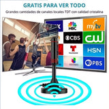Antena Digital Tv Interior Exterior Hd 1080p 4k Usb 5 Metros