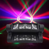 Luces Led Láser Dj Mini Spider Rgbw Efectos Luz 8x3w Dmx512
