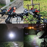 Luz Linterna Para Bicicleta Recargable Con Soporte Celular