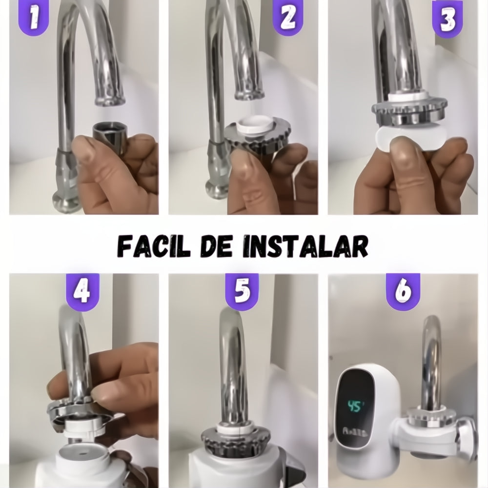 Filtro De Agua Calentador Eléctrico Led Instantáneo De Grifo