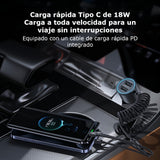 Cargador Para Carro 3 En 1 Carga Rápida de 30w Metalico Universal