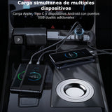 Cargador Para Carro 3 En 1 Carga Rápida de 30w Metalico Universal
