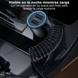 Cargador Para Carro 3 En 1 Carga Rápida de 30w Metalico Universal
