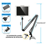 Soporte Brazo Base Ajustable Metálico Para Tablet y Celular