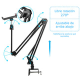 Soporte Brazo Base Ajustable Metálico Para Tablet y Celular