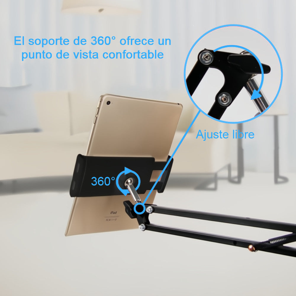 Soporte Brazo Base Ajustable Metálico Para Tablet y Celular