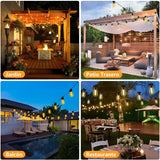 Extensión Bombillos Vintage Luces Led Exterior 16 Bombillos