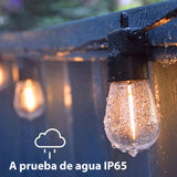 Extensión Bombillos Vintage Luces Led Exterior 16 Bombillos